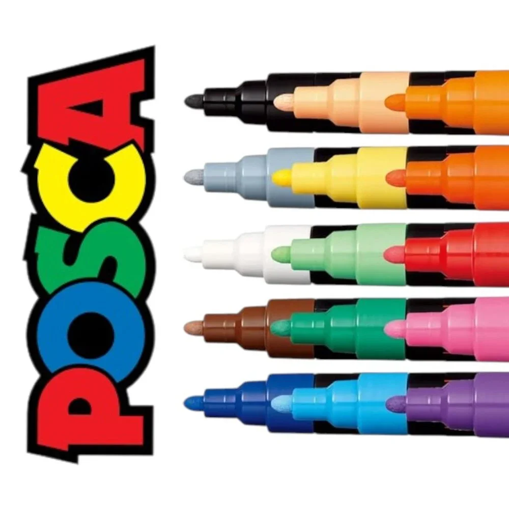 NEW 15 POSCA Paint Markers 5M Medium Tip Acrylic Paint Pens Art Supplies PC-5M 1